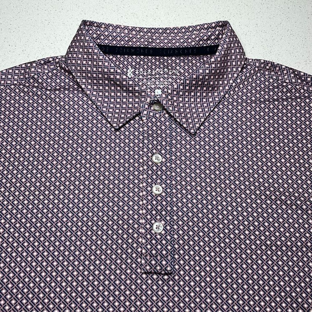 7 Diamonds Performance Pierson 4 Way Stretch Polo Mens Large